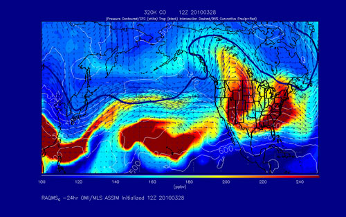 Researchers know that concentrations of aerosols like black carbon and gases like carbon dioxide, water vapor, ozone and nitrous: oxide vary across the globe and by season. Until recently, a fine-grained picture of the concentrations and understanding of the dynamics of these atmospheric components did not exist. Researchers across the globe launched the five-phase HIPPO (HIAPER Pole-to-Pole Observation) project to provide this perspective; it has generated the first detailed mapping--both vertically and across latitudes--of the global distribution of greenhouse gases, black carbon and related chemical species in the atmosphere. Scientists expect that this detailed view will allow them to more realistically approximate the global atmosphere's chemical distribution and improve understanding of how the land, ocean and atmosphere interact. Learn more in this Discovery. Credit: Animations courtesy of R. Bradley Pierce, NOAA/NESDIS/STAR